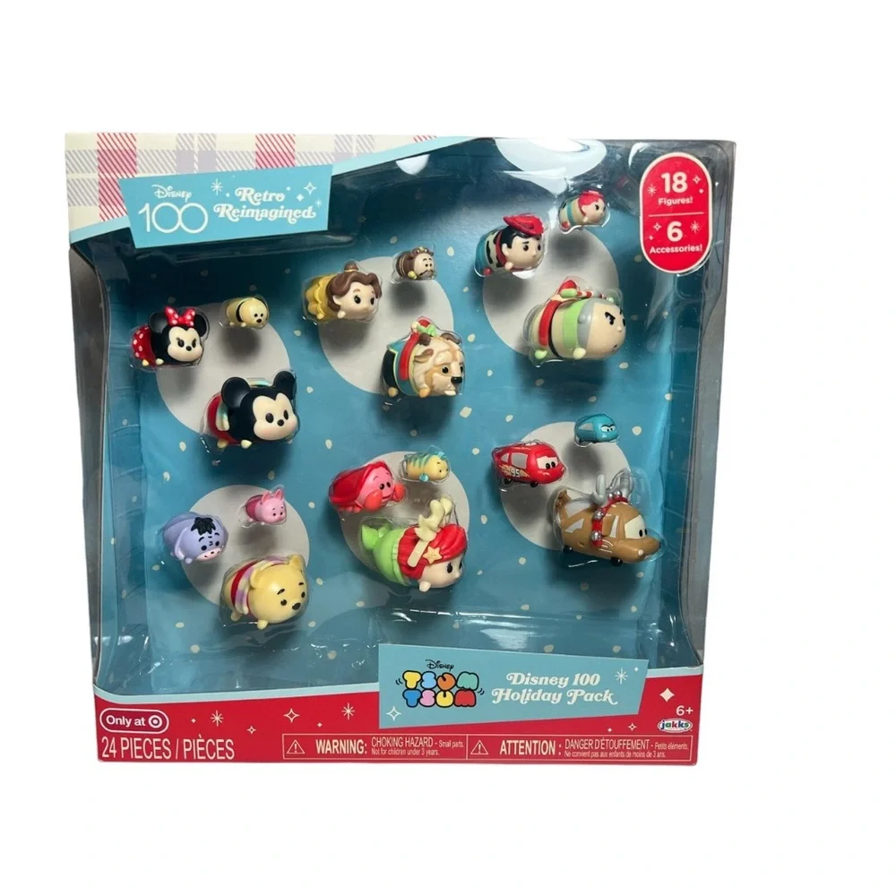Tsum Tsum Disney 100 Retro Reimagined Holiday Pack (18) Figures NIB 2023 - Picture 10 of 13